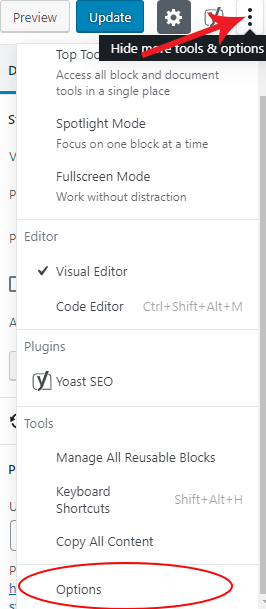 Click on right three dots