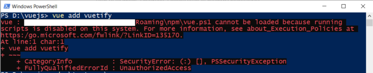 Fix about_Execution_Policies issue in Windows Powershell - Web Source Blog