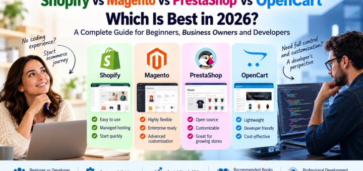 Shopify vs Magento vs PrestaShop vs OpenCart: Which Is Best